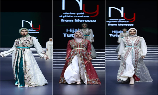 صورة المصممة المغربية نسرين ياحي تبهر الإندونيسيين بأحدث صيحات القفطان المغربي